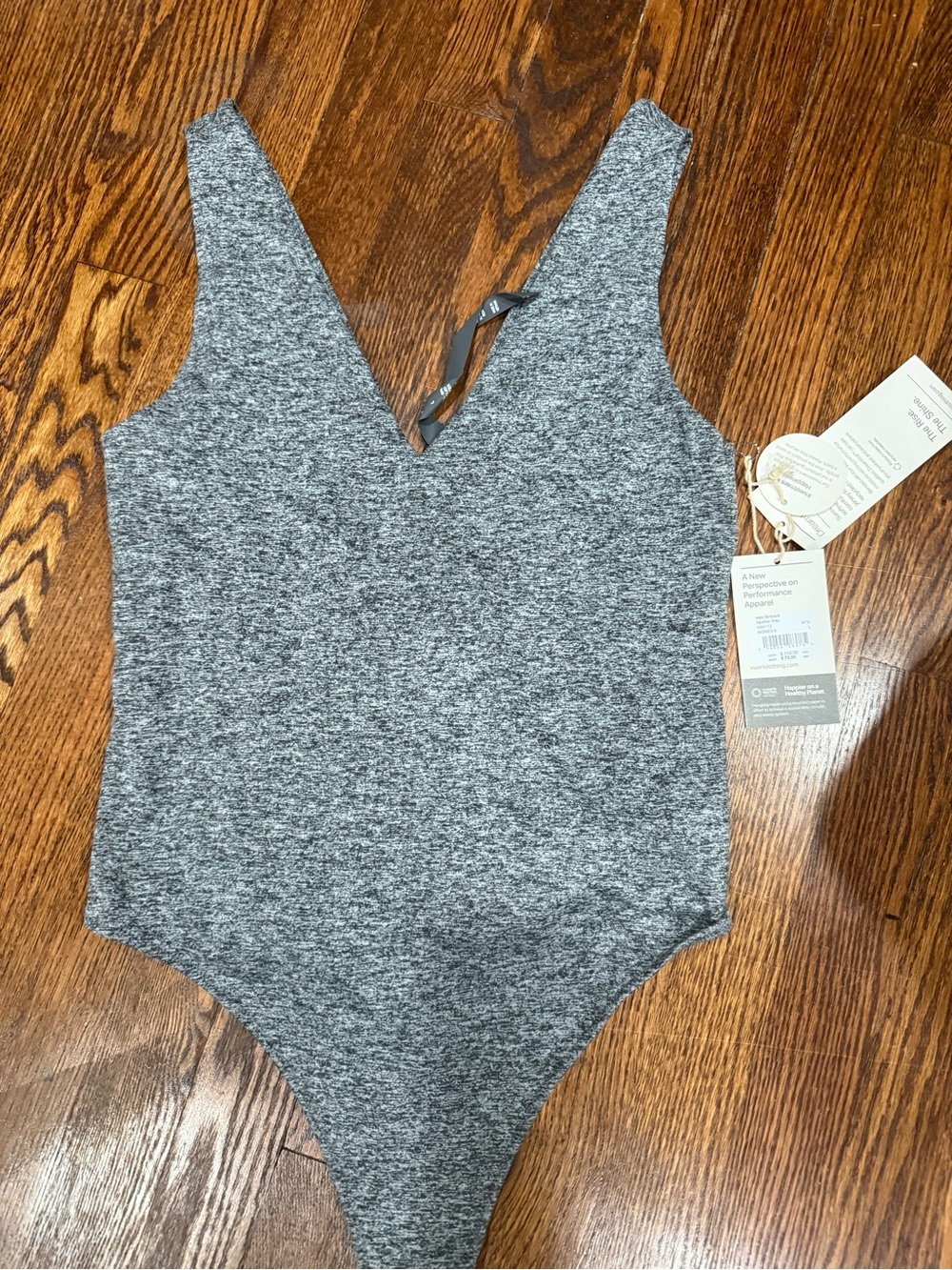 Vuori Heather Grey Performance Bodysuit